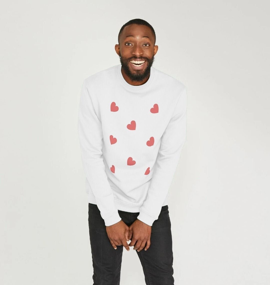 Men's heart sweater best sale