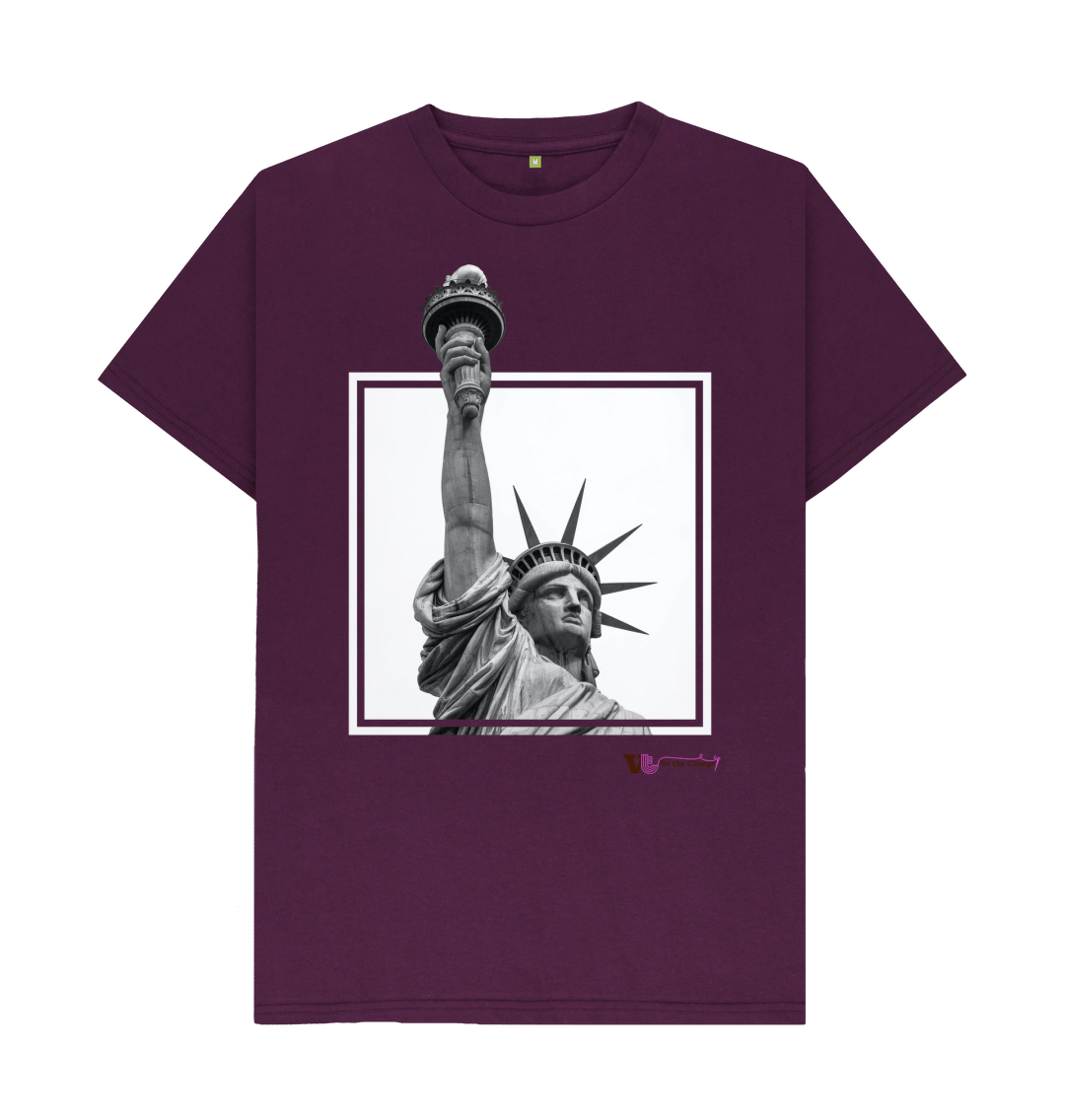 【KOOLOSET】Statue Of Liberty Half Tee Amazon.com: Cool New York City Statue Of Liberty T shirt