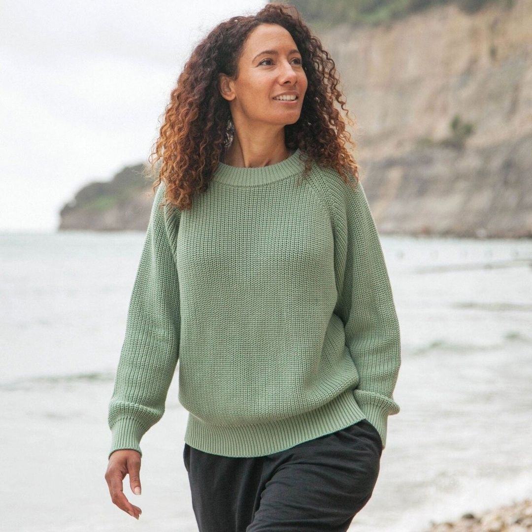 Cable Knit Box Style Jumpers Soft Oatmeal 100% Pure Wool Aran Crew