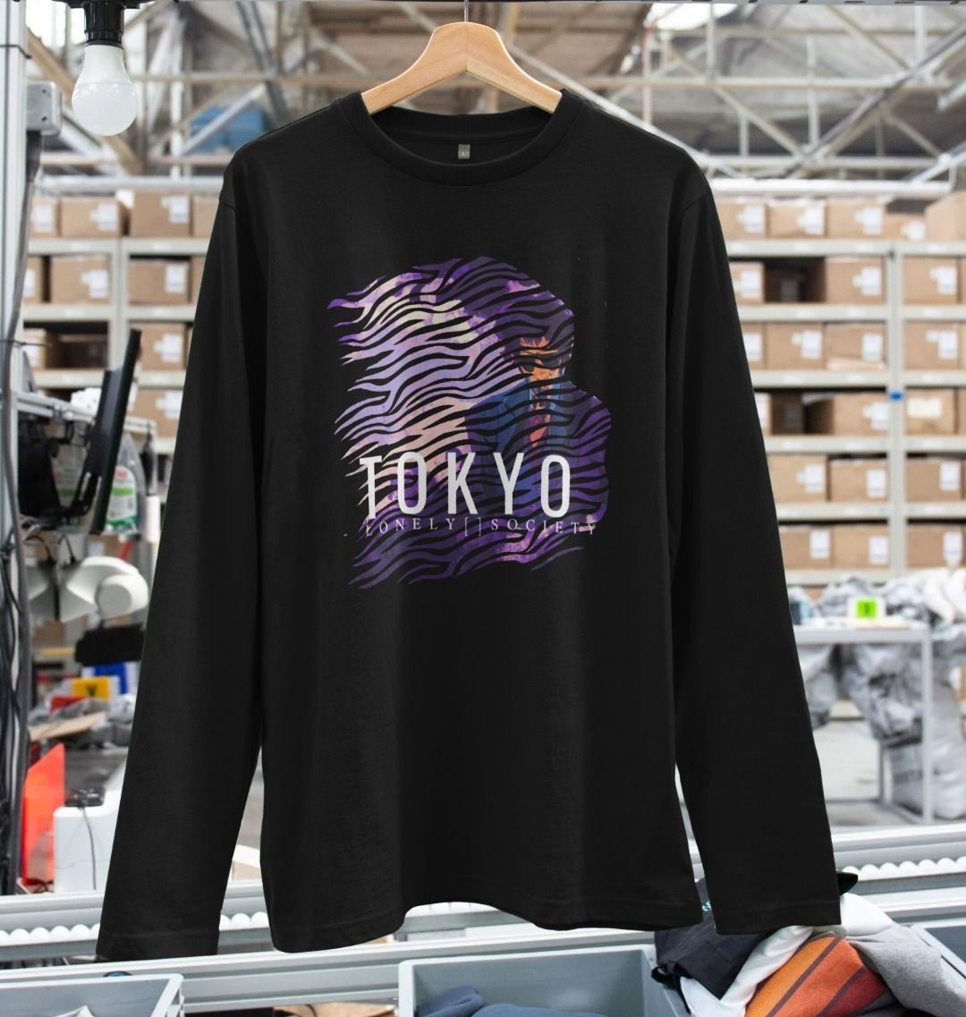 Tシャツ・カットソー Space village Long sleeve shirt Tokyo Purple - Streetwear Long Sleeve Graphic Tee