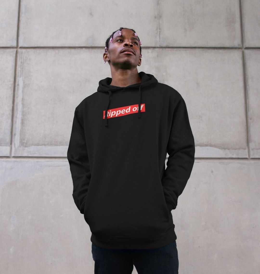 Supreme black hoodie on sale red box logo