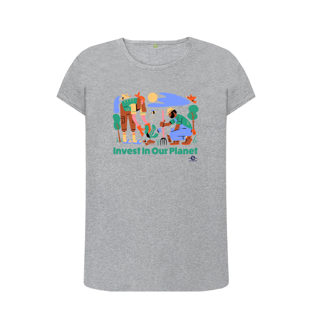  Womens Fitness Instructor Love World Earth Day Save the Planet  V-Neck T-Shirt : Clothing, Shoes & Jewelry