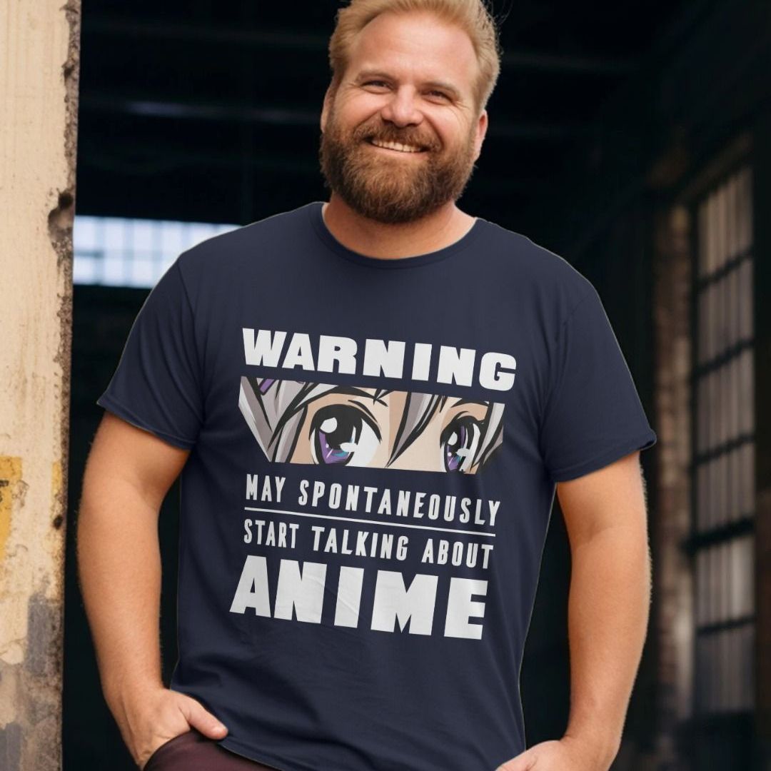 Warning May Spontaneously Start Talking About Anime T-Shirt Warning May Spontaneously Start Talking About Anime T-Shirt