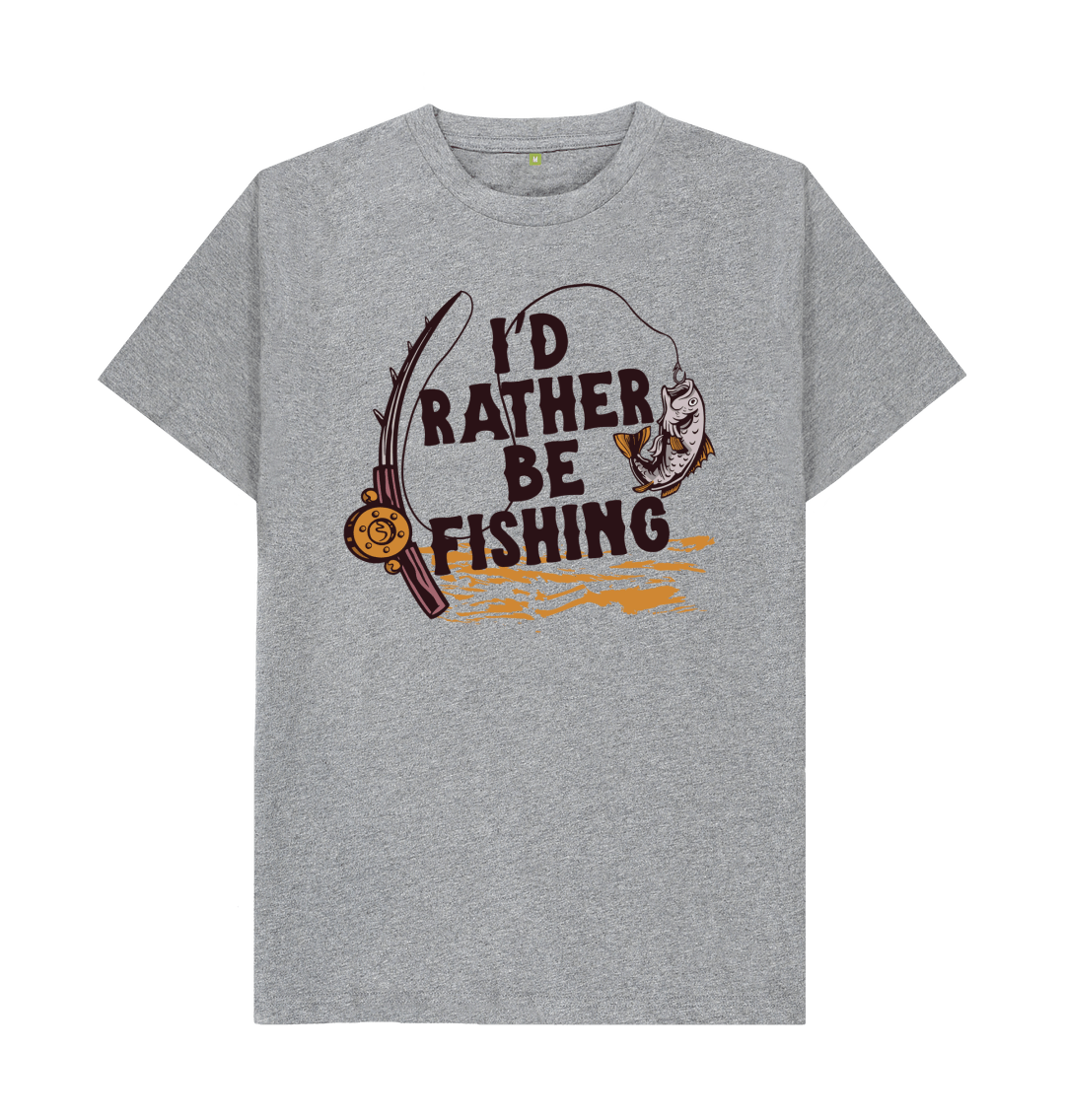 I'd Rather Be Fishing T-Shirt : Clothing, Shoes & Jewelry
