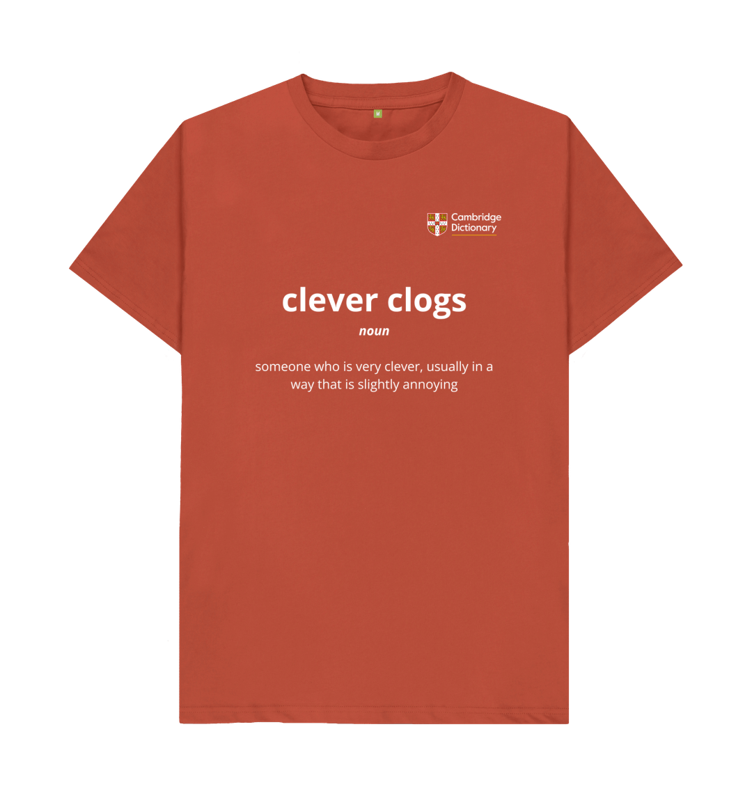 Clever clogs organic cotton T shirt white writing variety