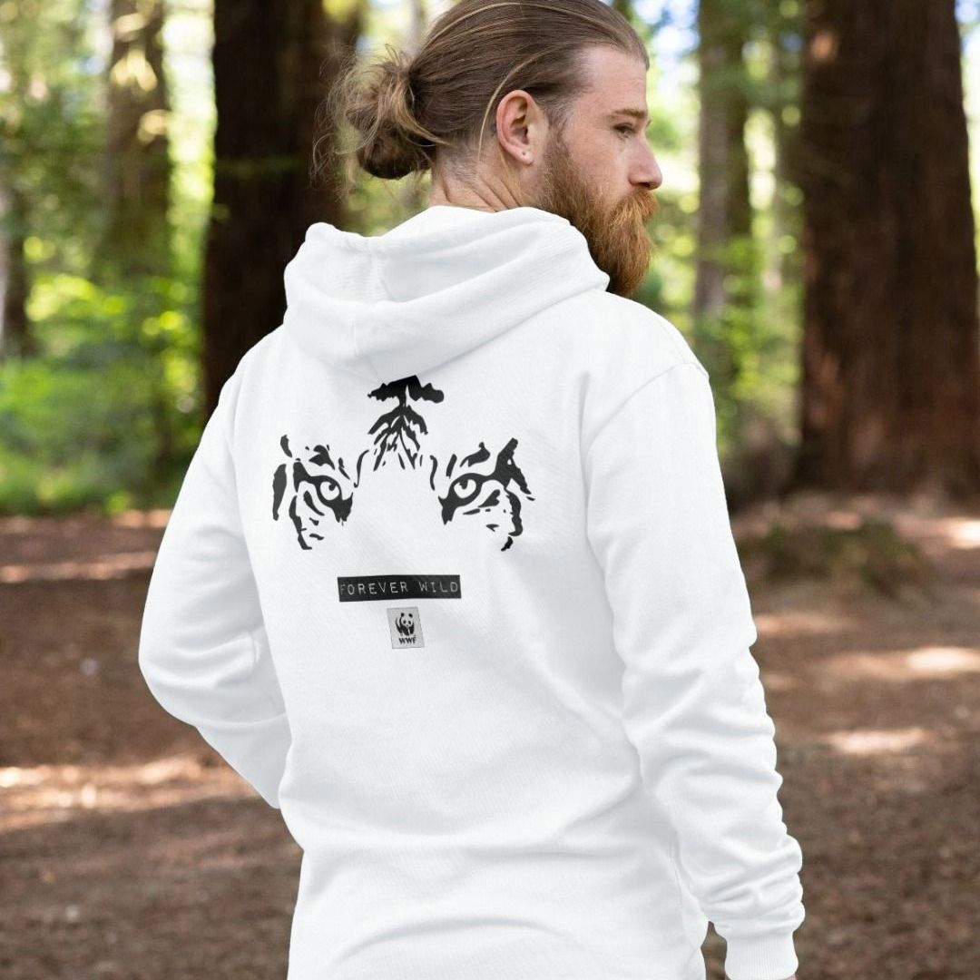 Kapuzenpullover Druckerei Pullover Forever Wild Back Print Hoodie