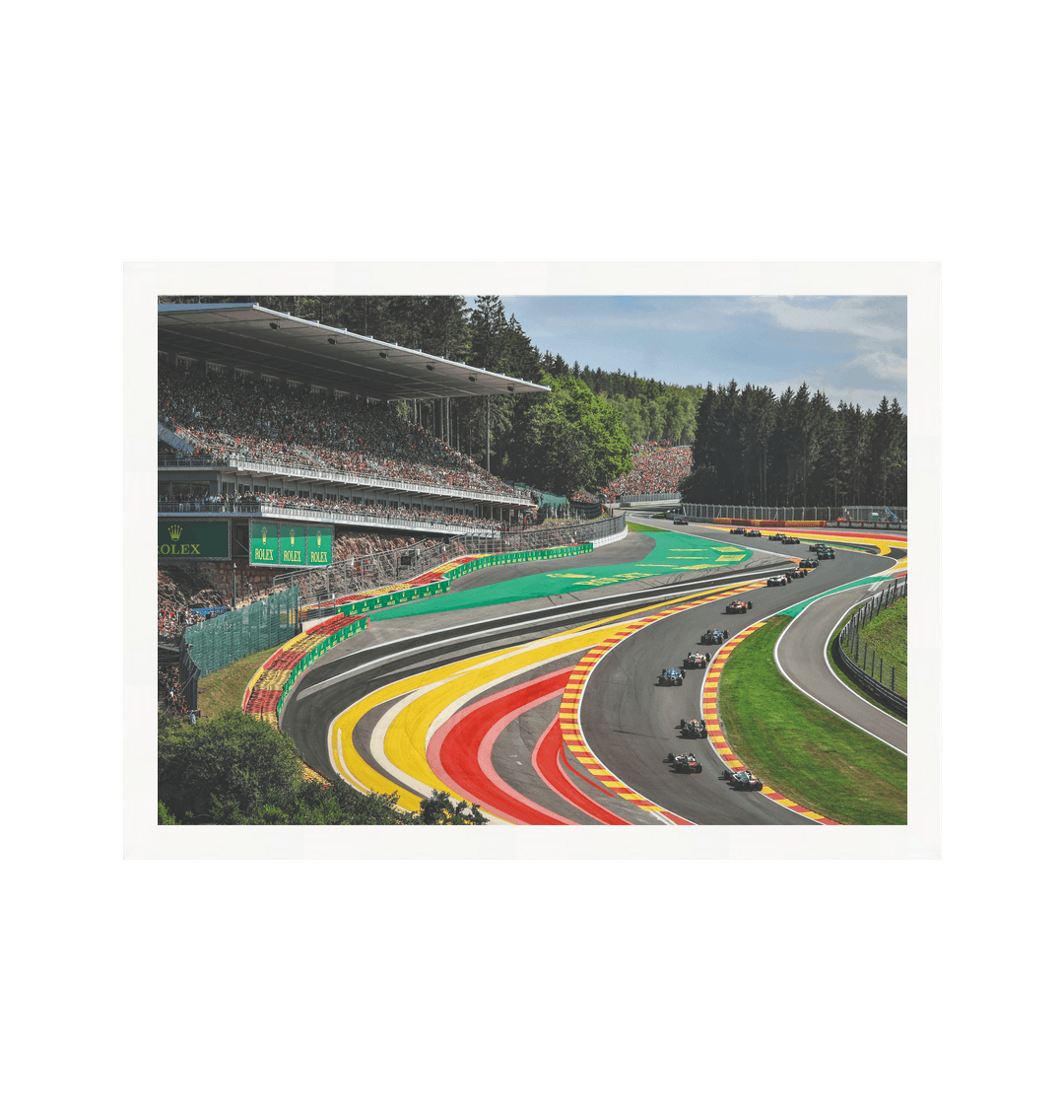 Eau Rouge into Raidillon - Start of the Belgian Grand Prix Fine Art Print