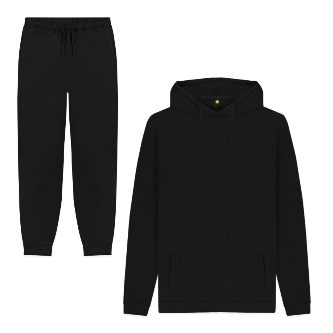 Plain top black tracksuit