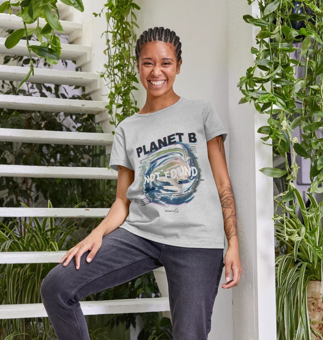 Recycled T Shirt Planet B Not Found Slim Fit