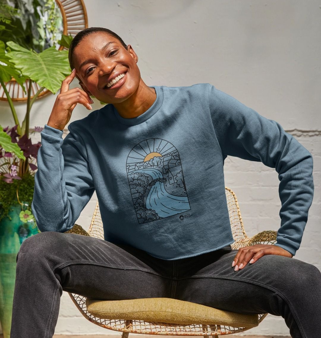 Scenic Canal Boxy Sweatshirt