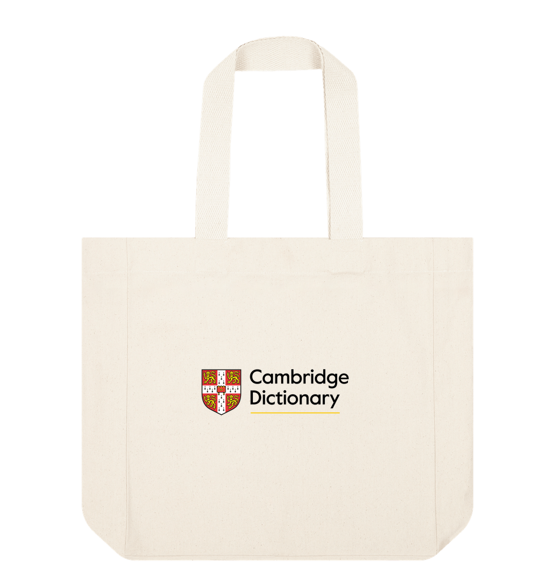 Cambridge Dictionary natural organic cotton Tote Bag