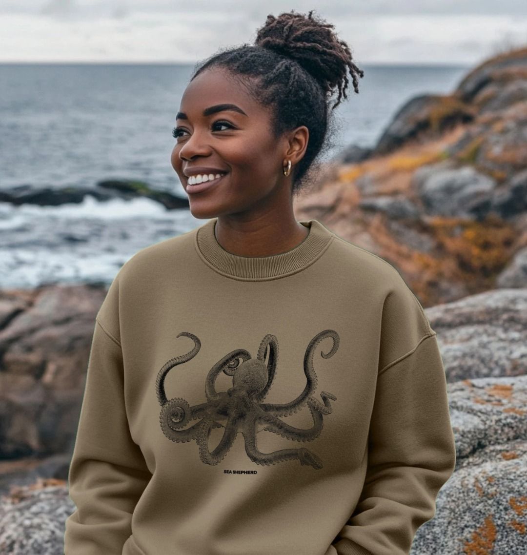 Women's Octopus Oversized Jumper | Sea Shepherd