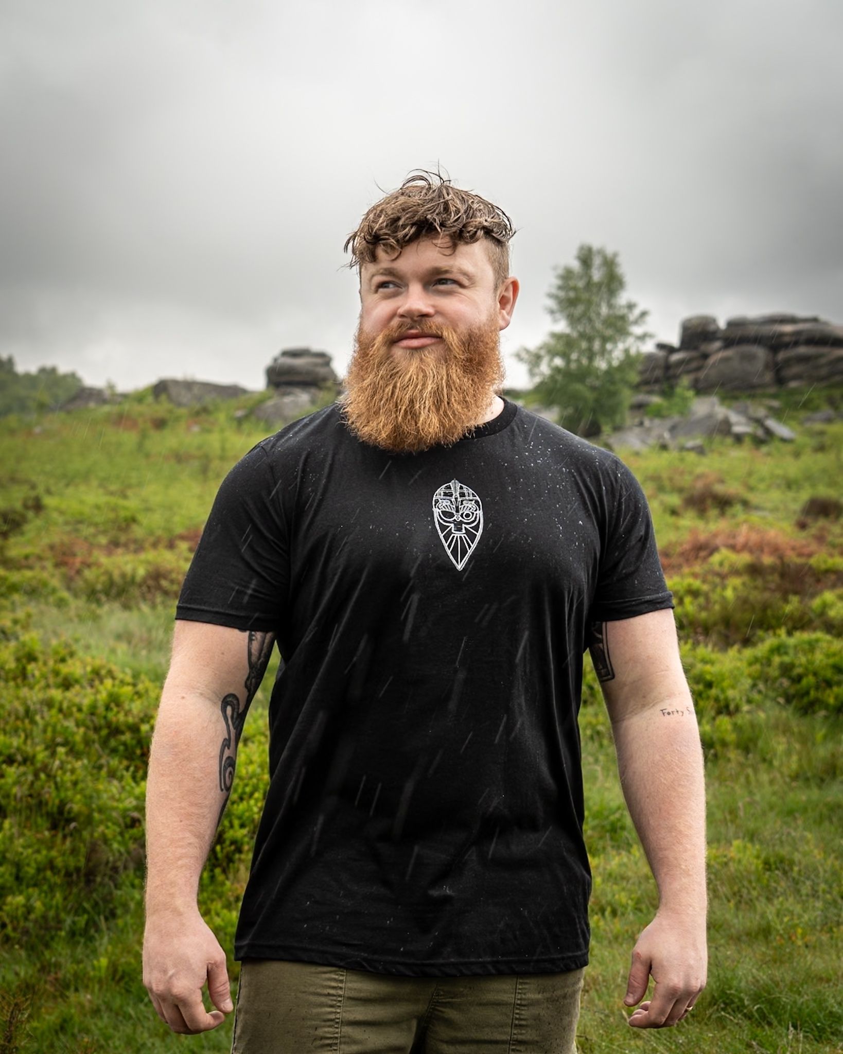 T-shirt Viking Fairylans Odino - Manches Courtes - Vert - Motif Graphique - Neuf Avec étiquettes