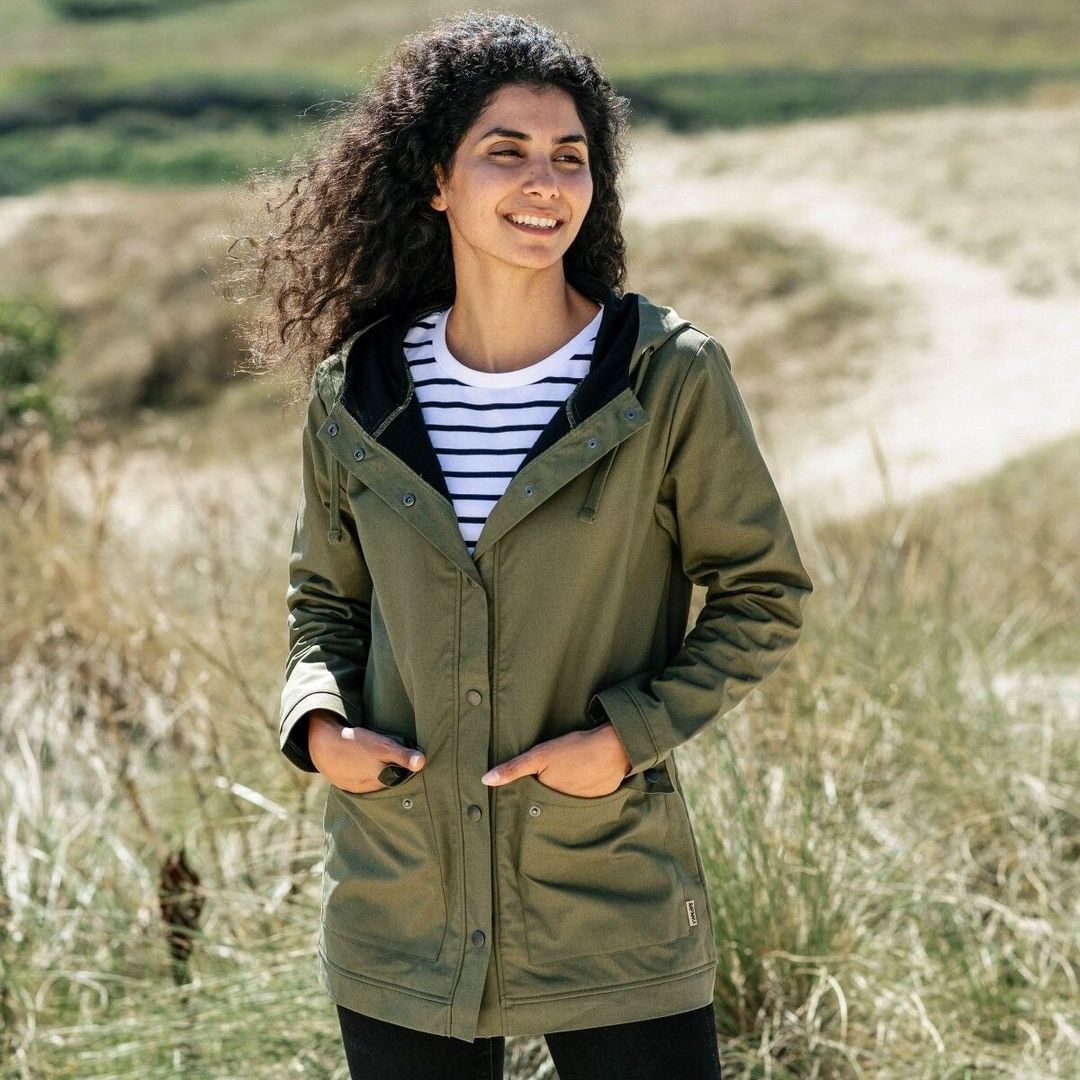 Brown Ladies Fleece Lined Raincoat Joules Womens Harpsden