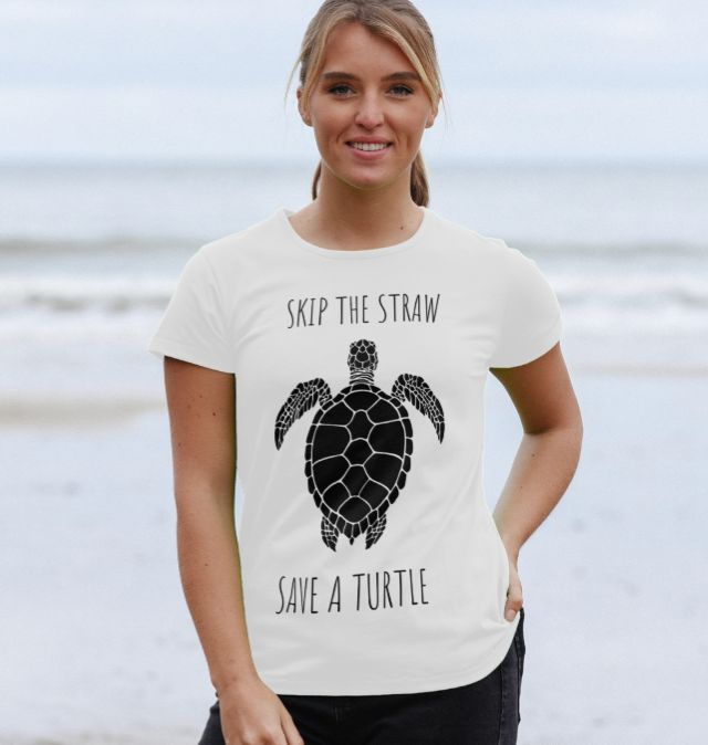 Sea Turtle Skip a Straw Save a Turtle T-Shirt