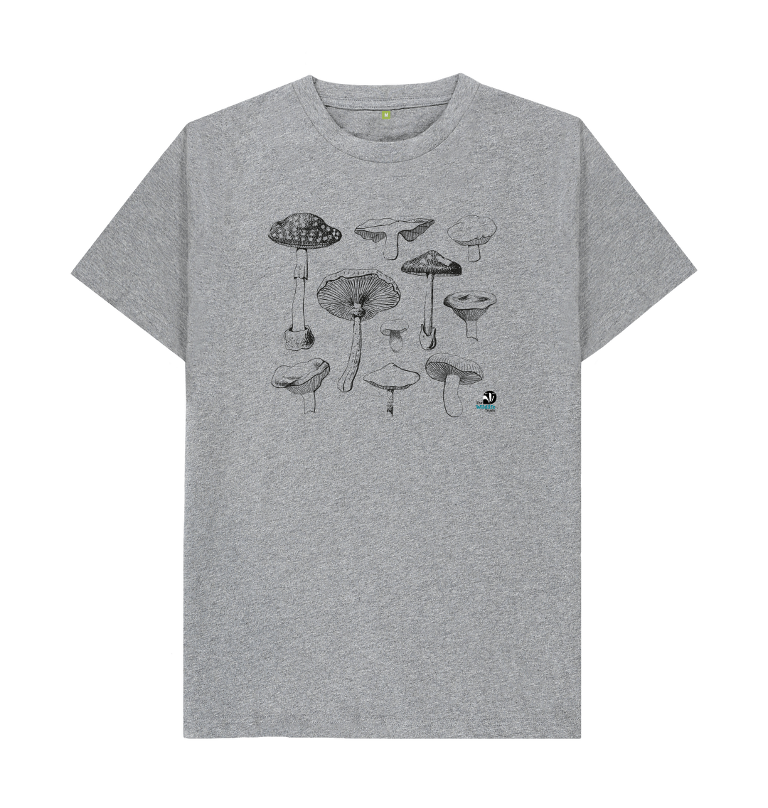 Men's Mushroom T-shirt, The Wildlife Trusts