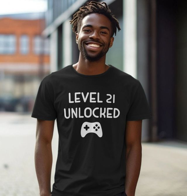 Level 21 Unlocked T-Shirt Gamer Birthday 21st Gaming Legend Level 21 Unlocked T-Shirt Gamer Birthday 21st Gaming Legend