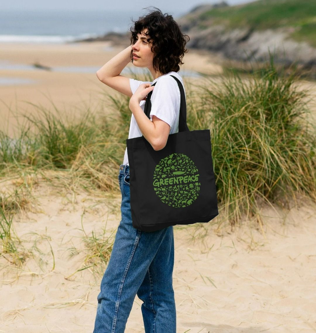 Large black beach discount bag