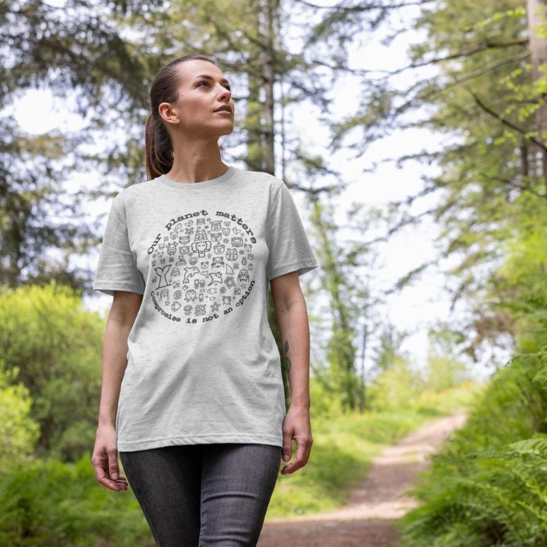 Recycled organic cotton planet matters tee