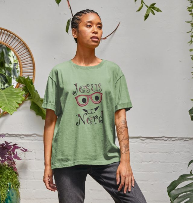Jesus Nerd-Ladies Relaxed Fit Tee 