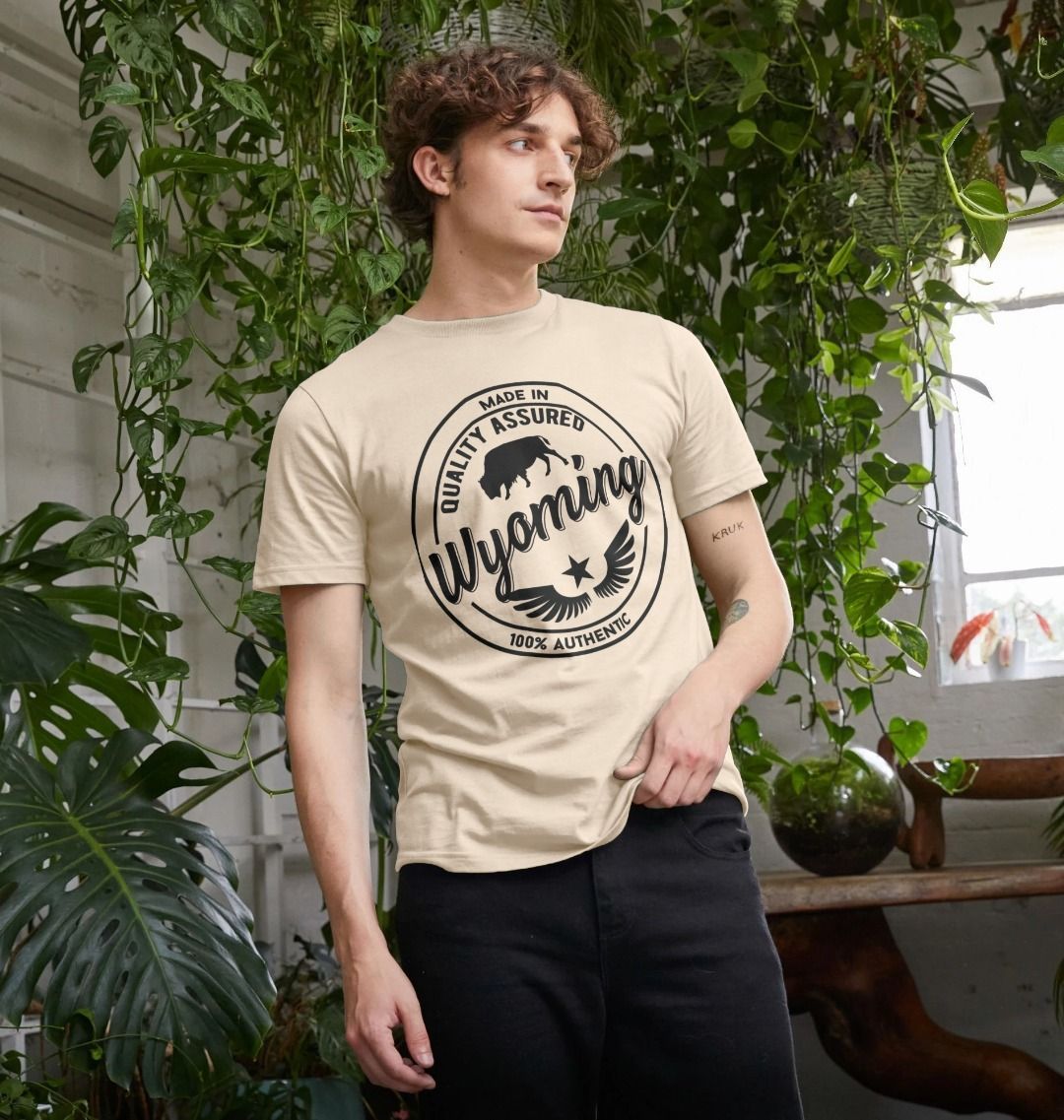 Hometown Pride T Shirt Made in Wyoming Stamp