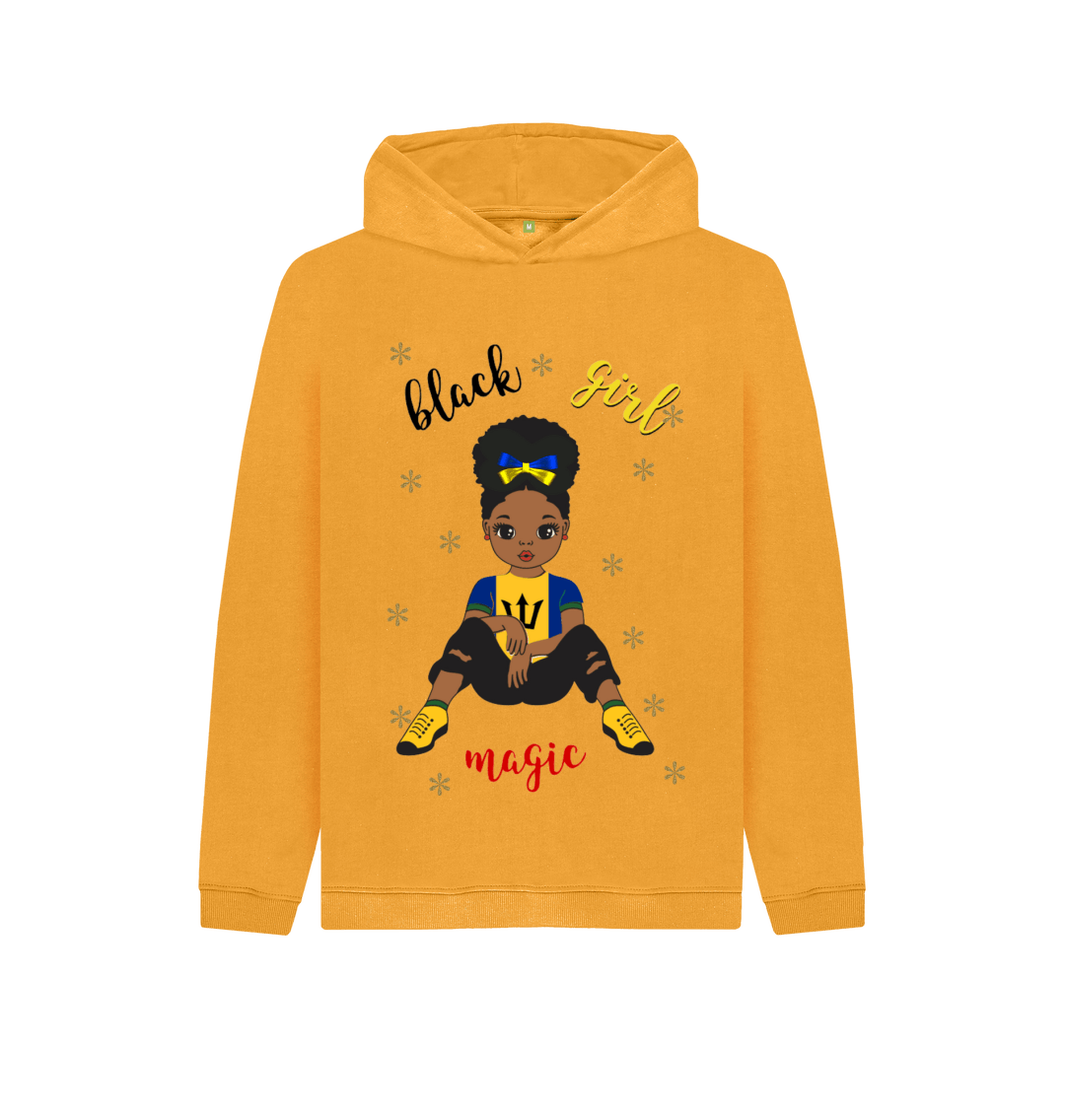 Girls Bajan Black girl Magic Pullover Hoodie