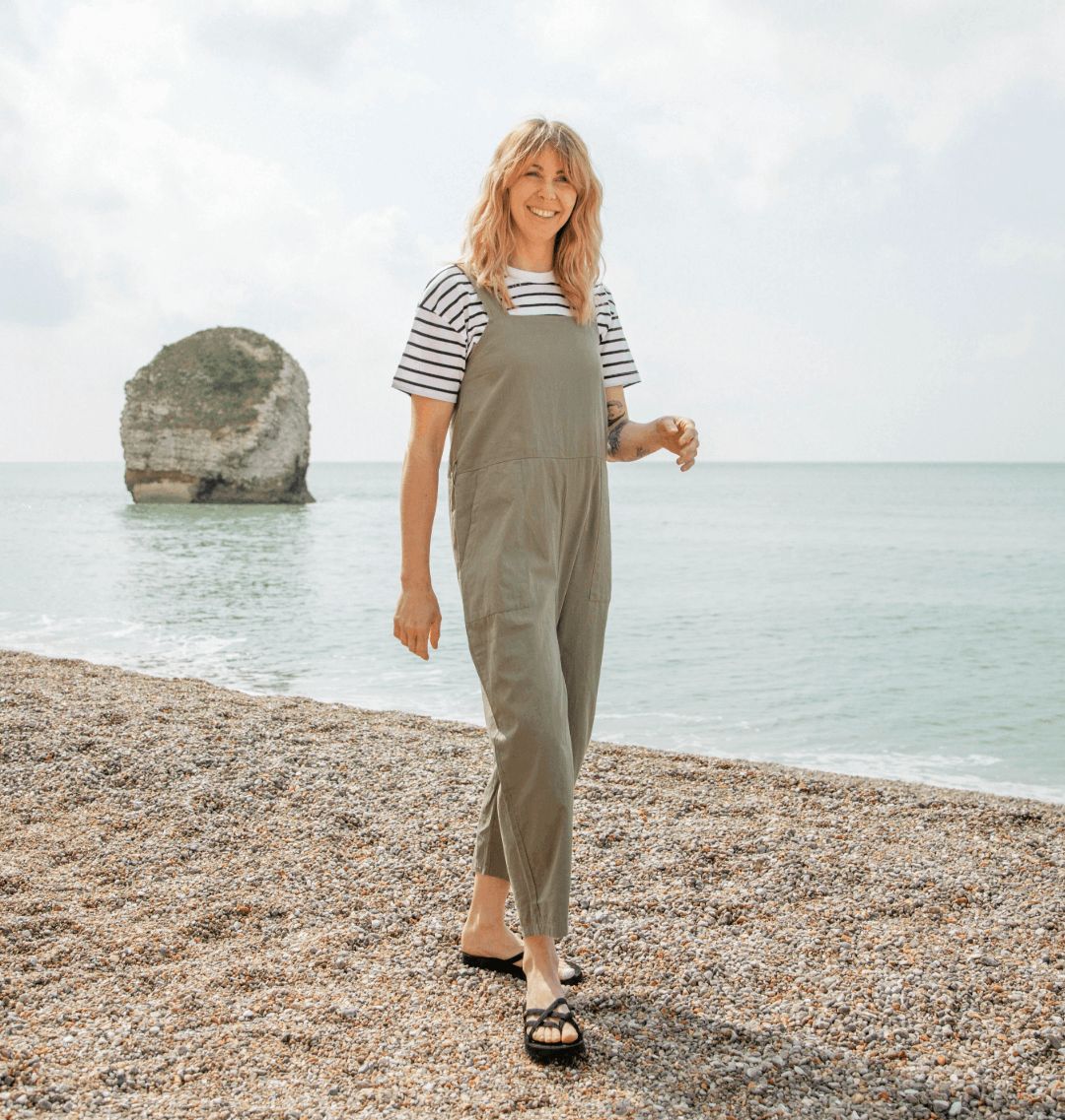 Linen best sale dungarees ladies