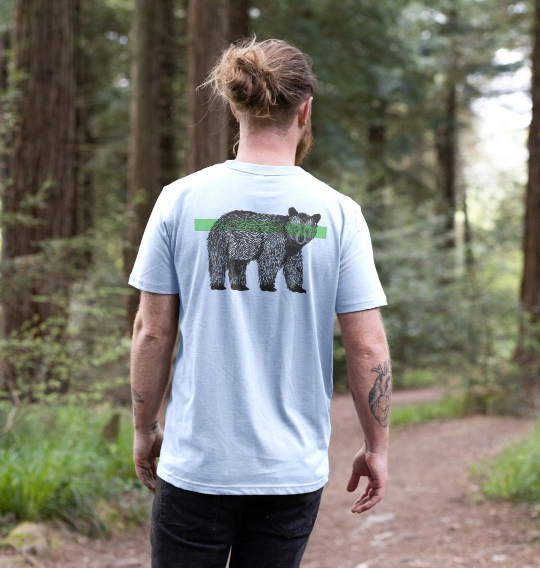 Black Bear Back Print T shirt