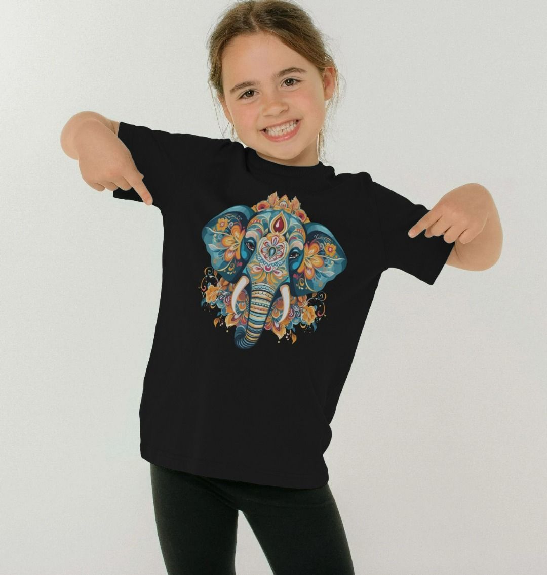 Kids Indian Elephant T Shirt