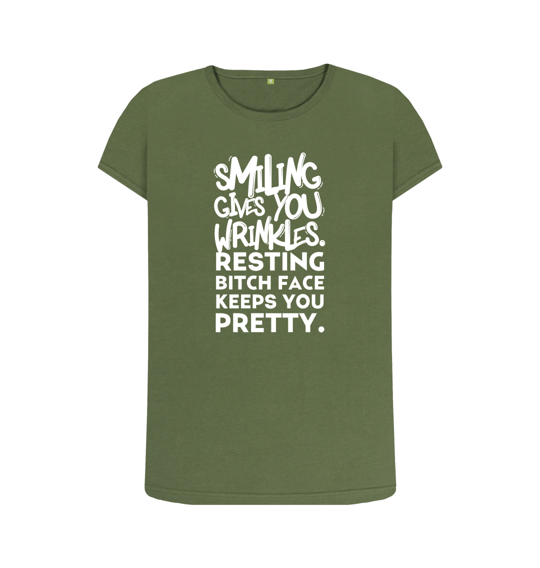 Smiling Gives You Wrinkles Resting Bitch Face T-Shirt