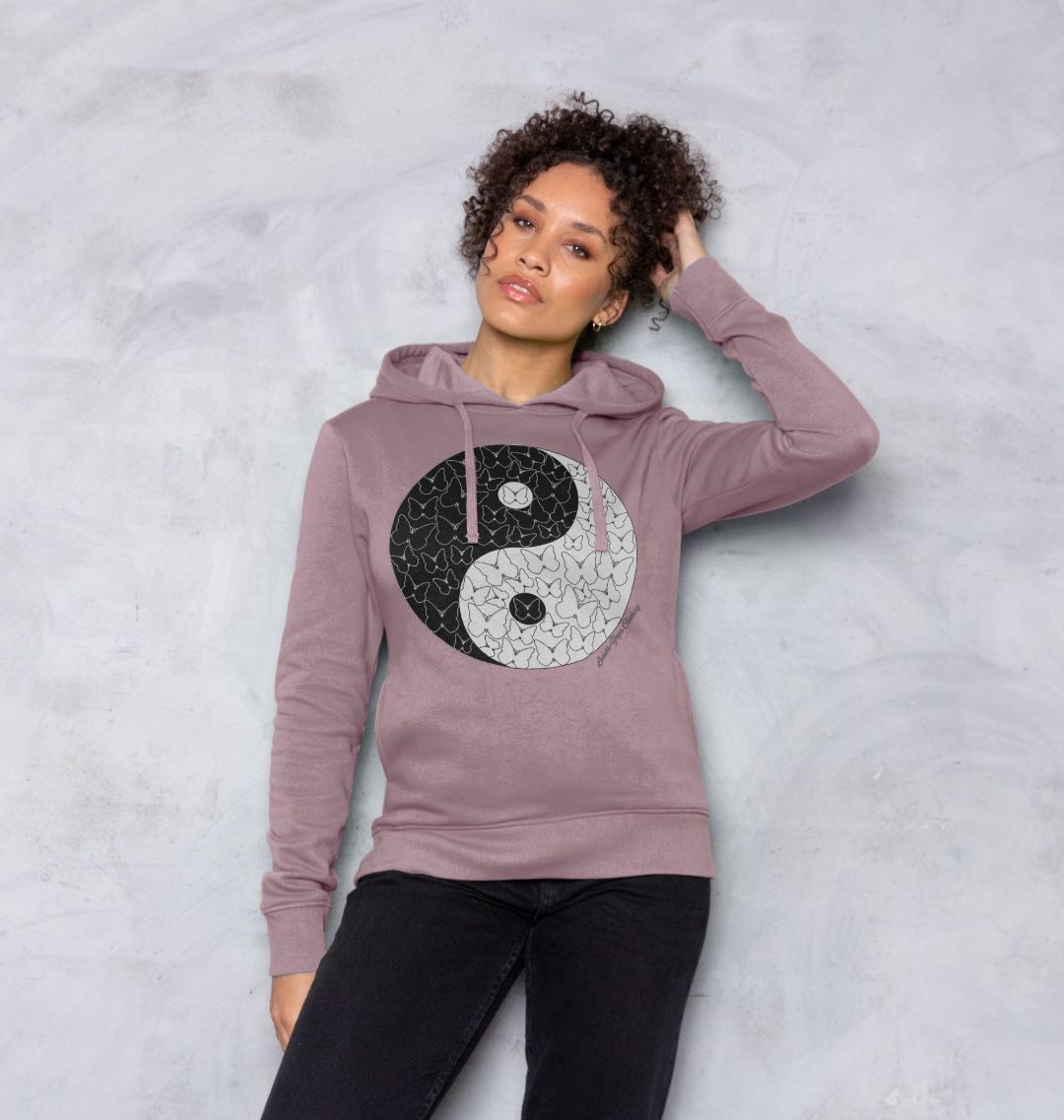 Butterfly Yin Yang Super Cosy Organic Hoodie