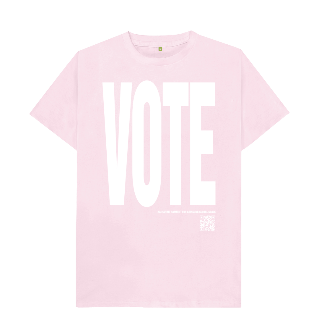 KATHARINE HAMNETT VOTE TEE SHIRT ロンT Vote White Print Slogan T-shirt
