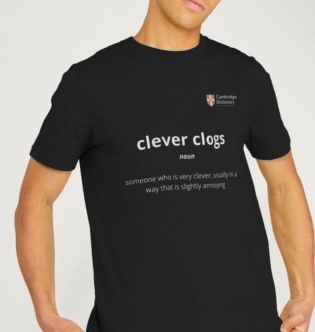 Clever clogs organic cotton T shirt white writing variety