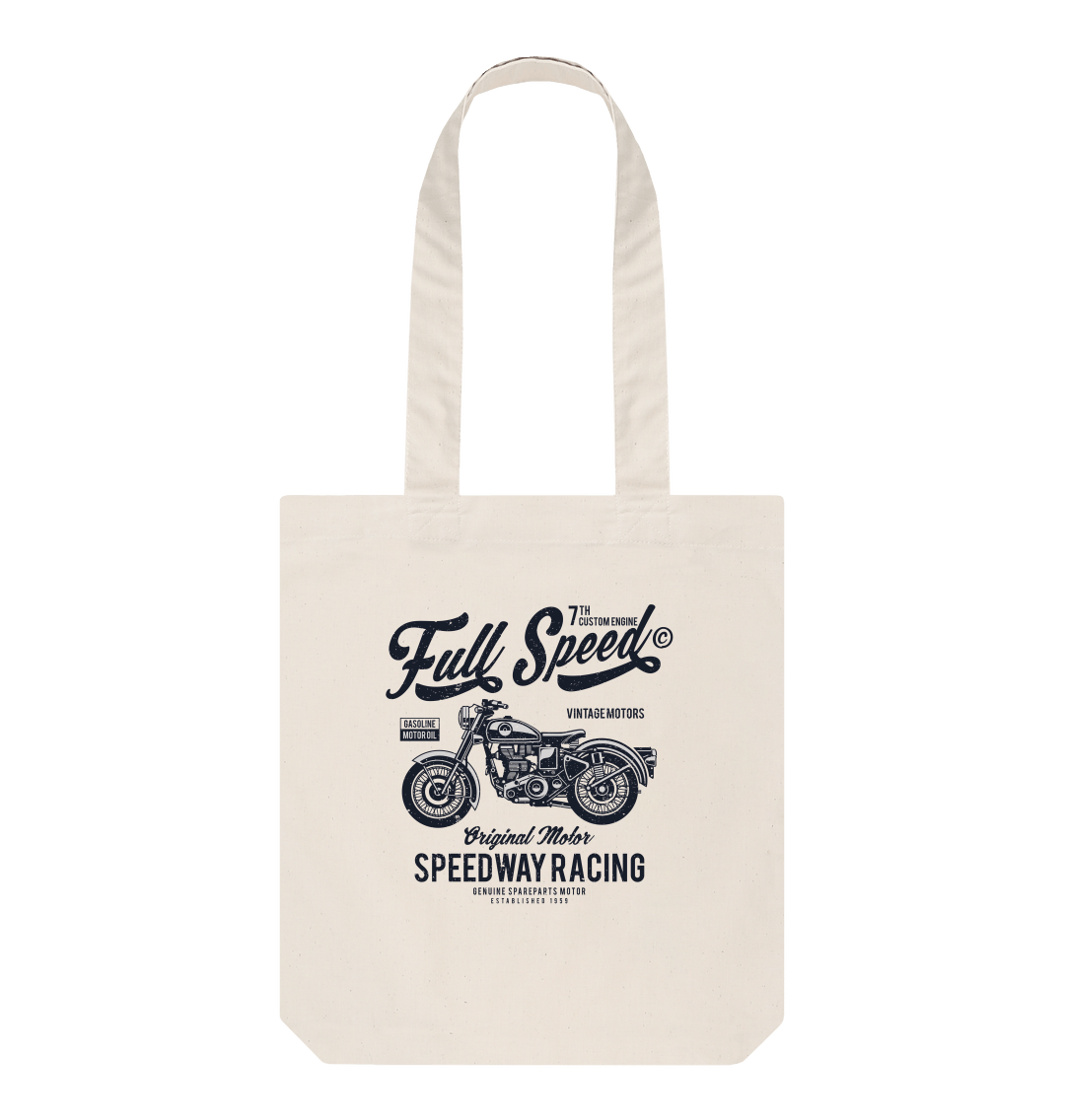 Full Speed Retro Biker Tote Bag