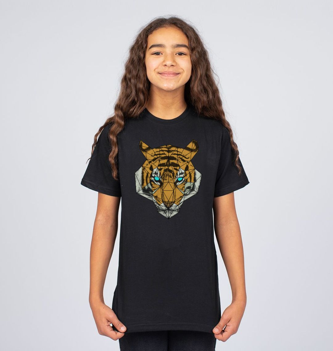 Kid's Geometric Tiger T-shirt 
