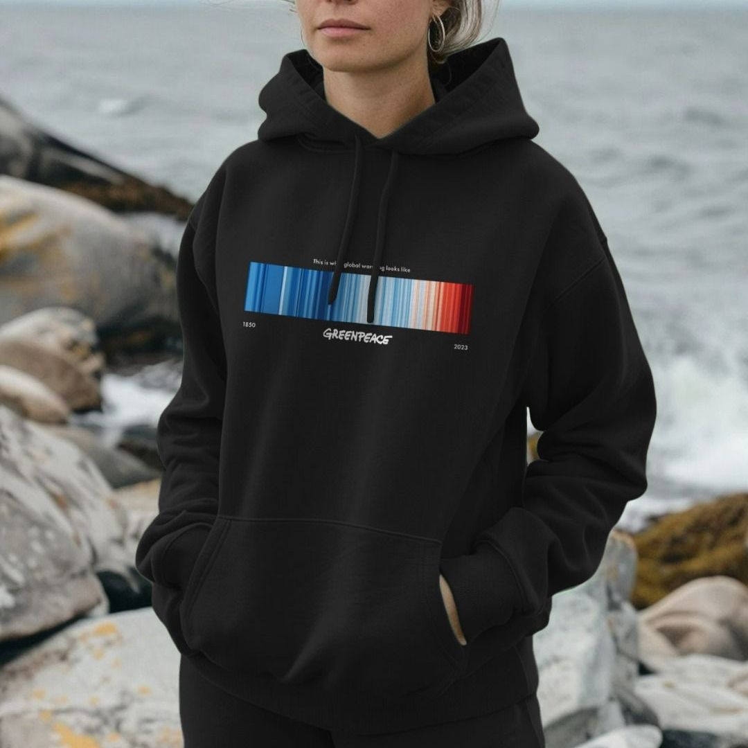 Azure Climate Change Global Warming Statement - Sustainably Made Hoodie