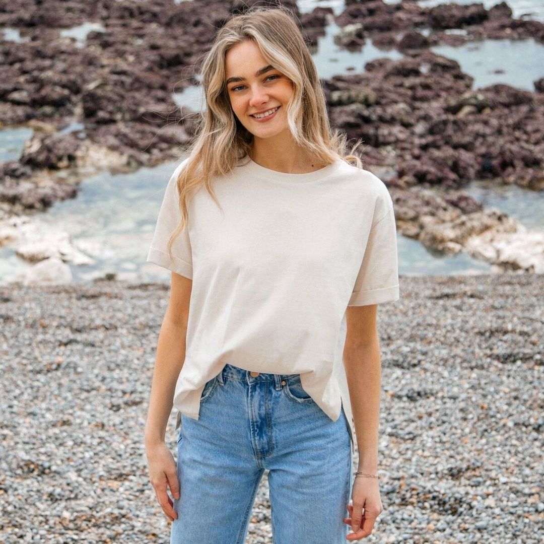 Fit Jeans Loose White T Shirt And Jeans Female Women's Blue Loose