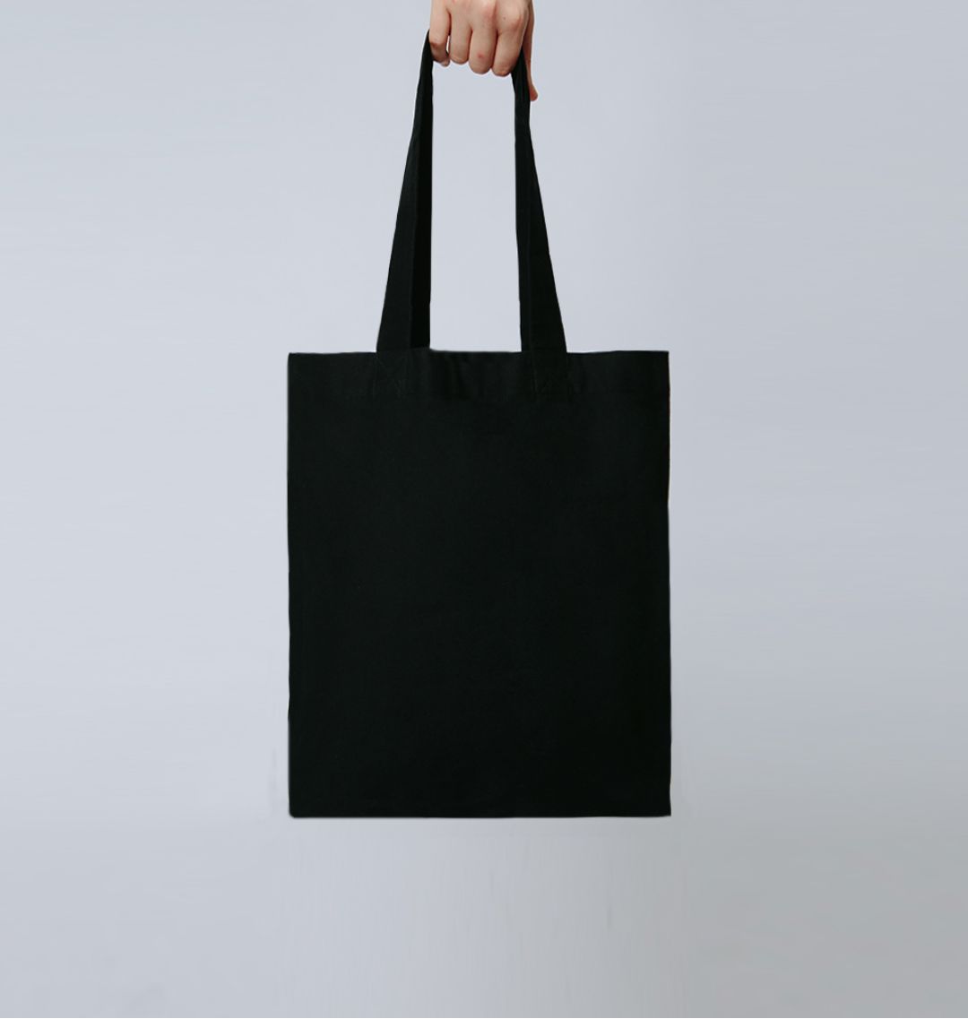 plain black tote