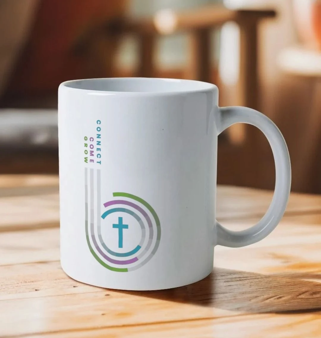 'Connect, Come, Grow' Ceramic Mug