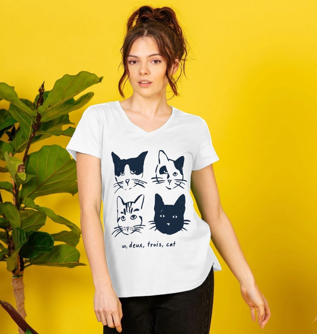 t shirt un deux trois cat