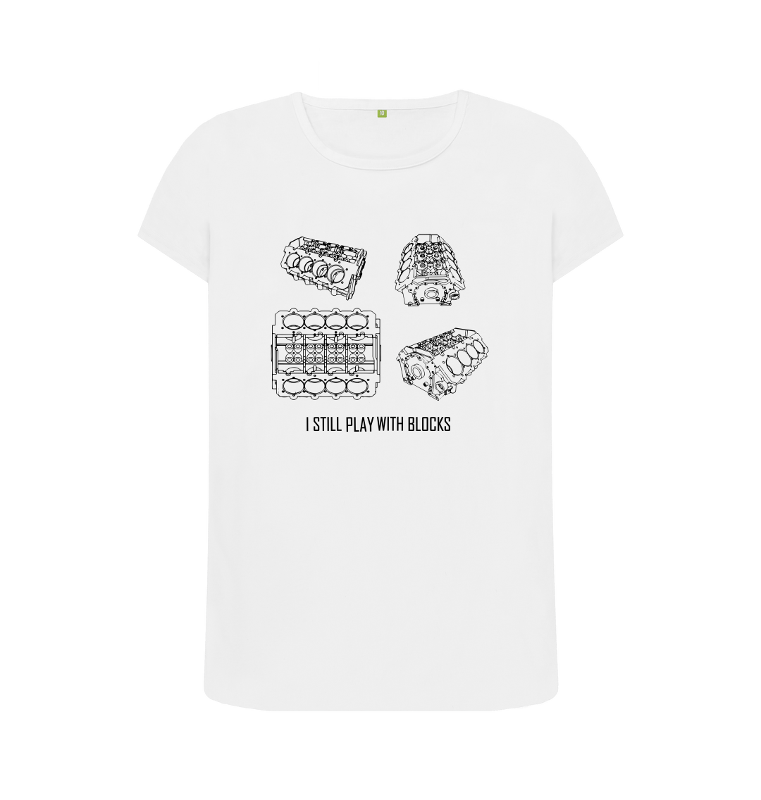 Still Plays With Blocks Womens T Shirt