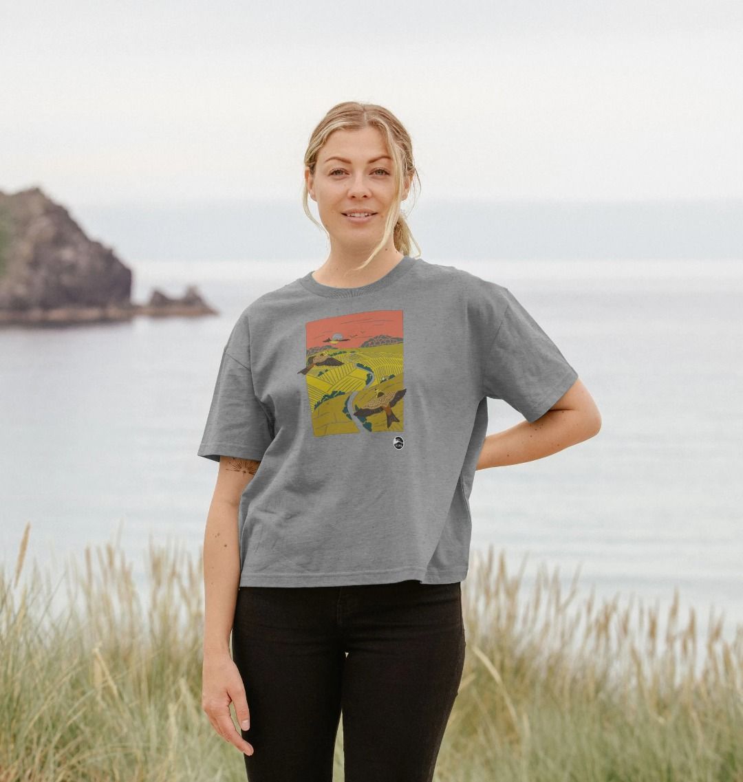Birds Eye View Boxy T-shirt | Official RSPB Shop