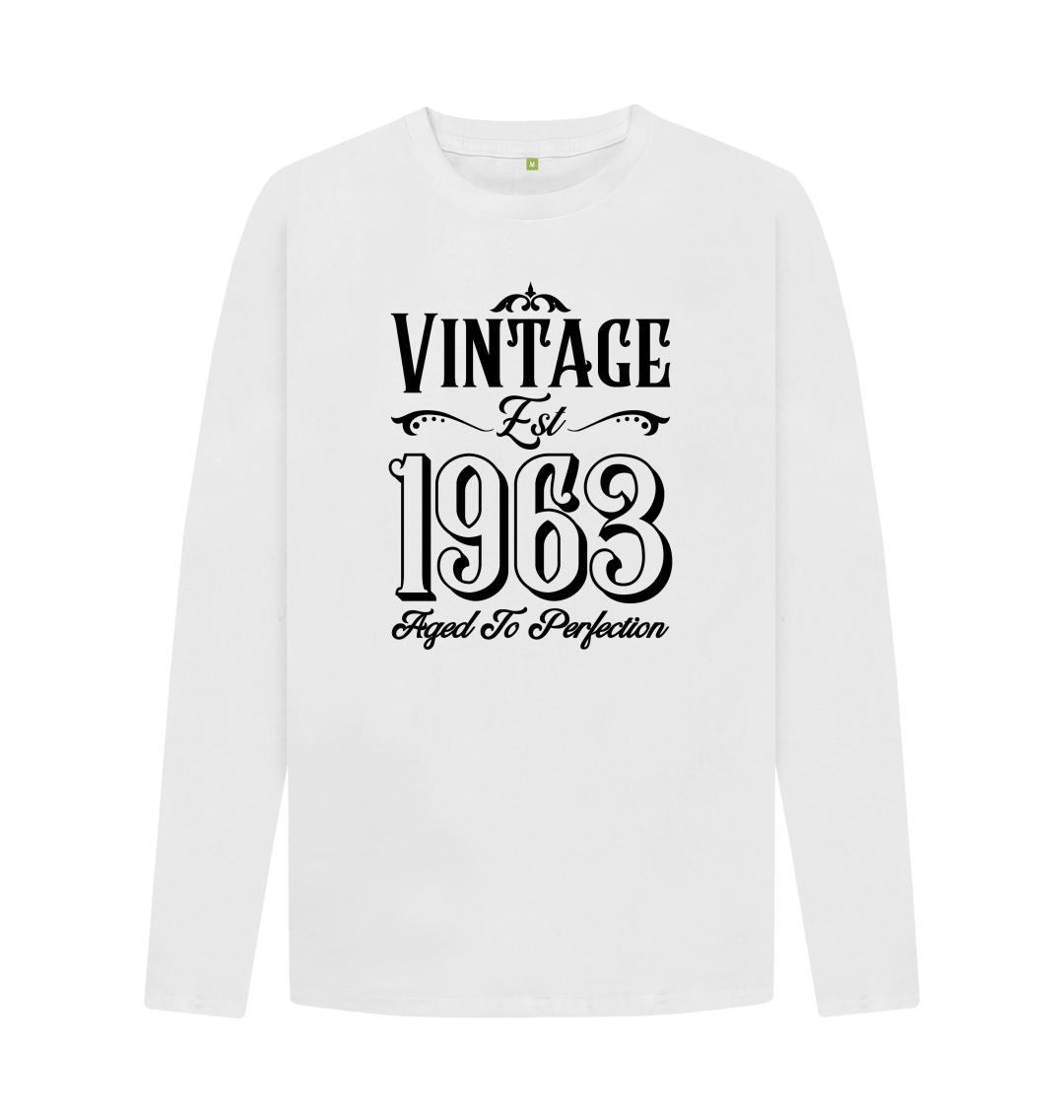 60th Birthday Long Sleeve Vintage 1963, Aged To Perfection