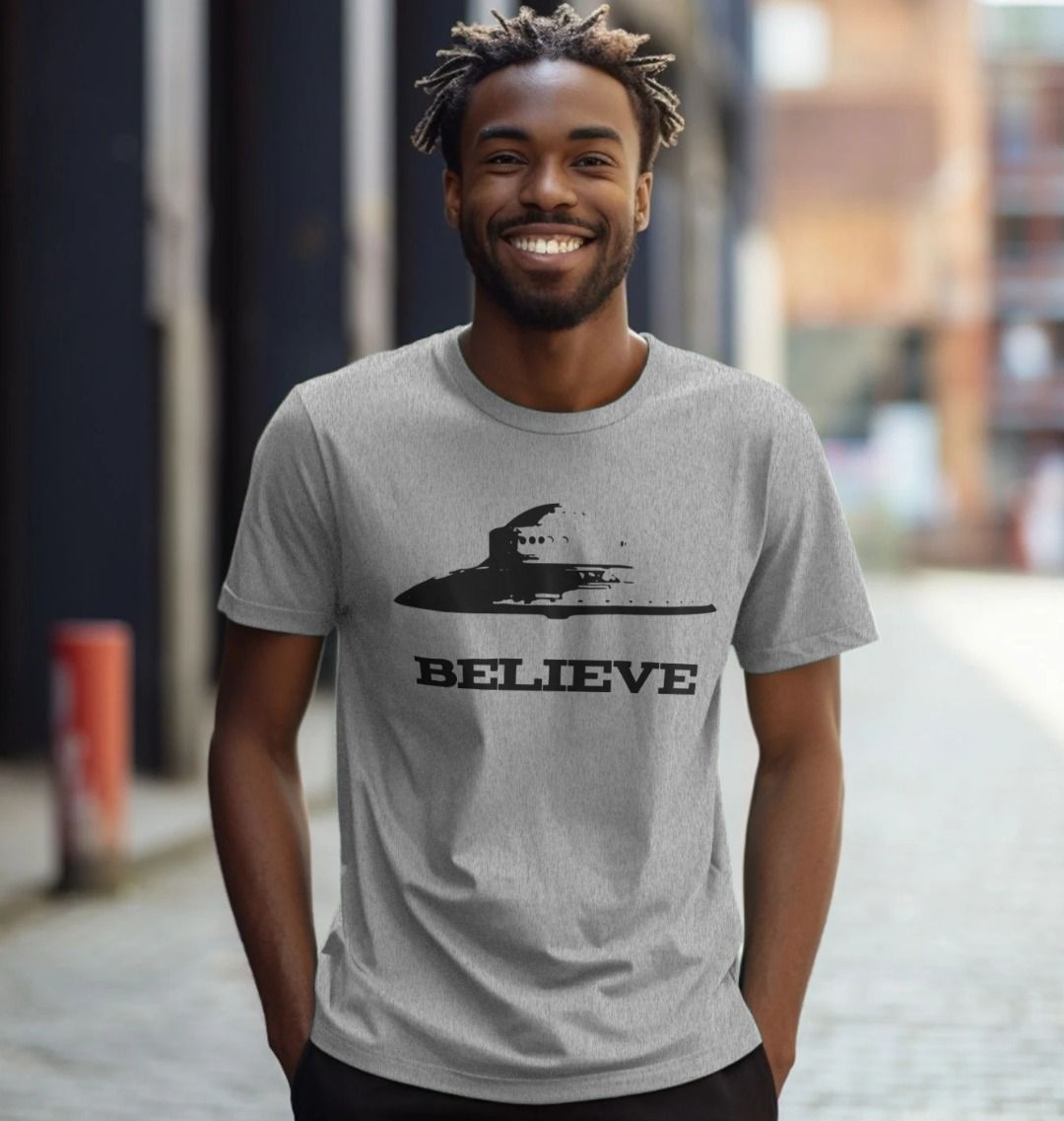 thumbnail image 2 of Aliens Don't Believe In You, Either Tee Funny UFO Hunter Space Men Women T-Shirt 2 of 10