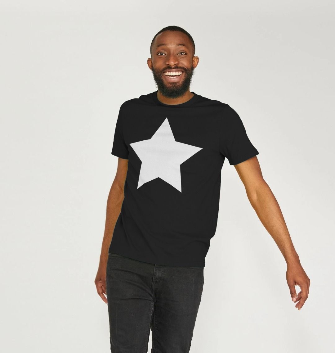 Black store star tee