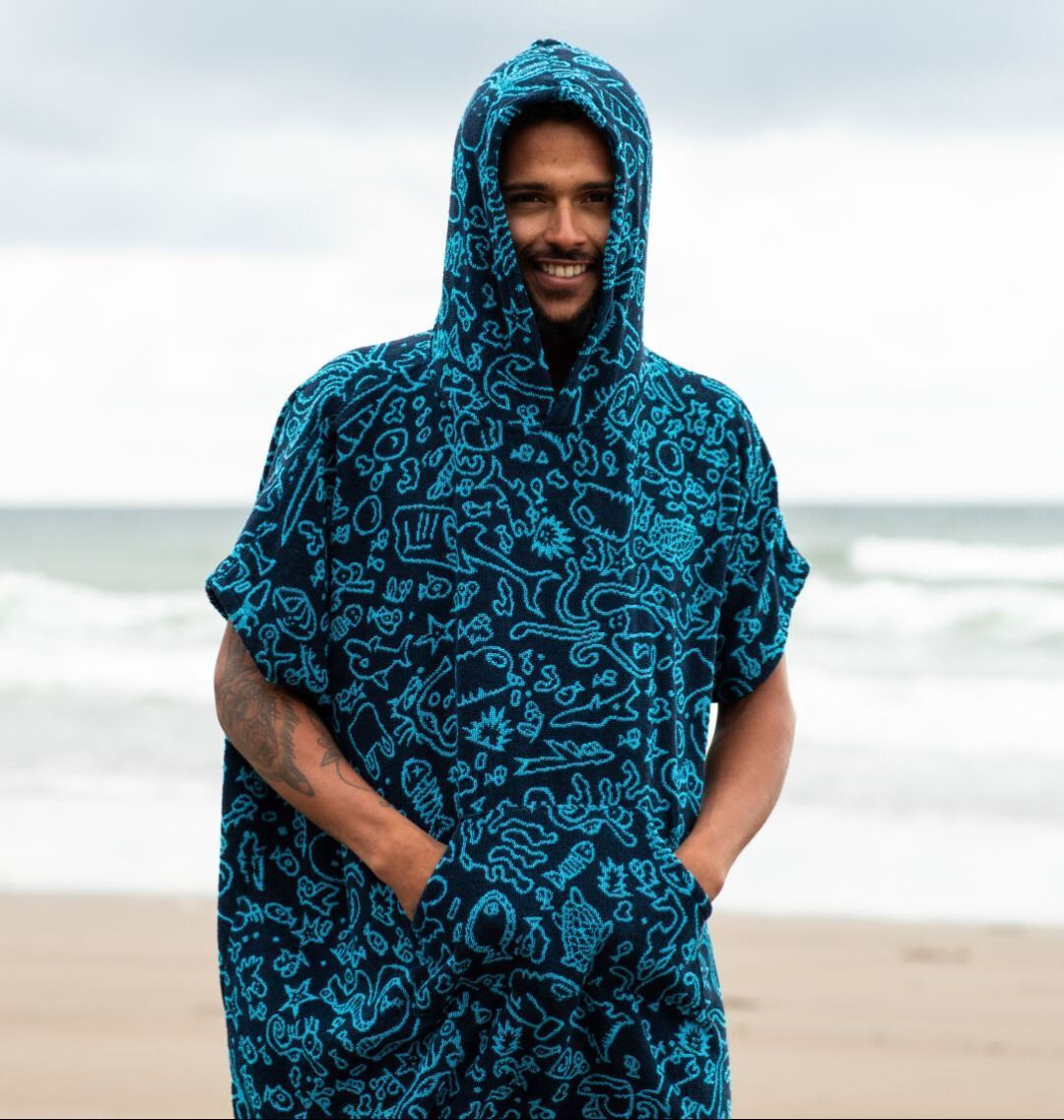 Men's Marine Organic Surf Towel Changing Robe