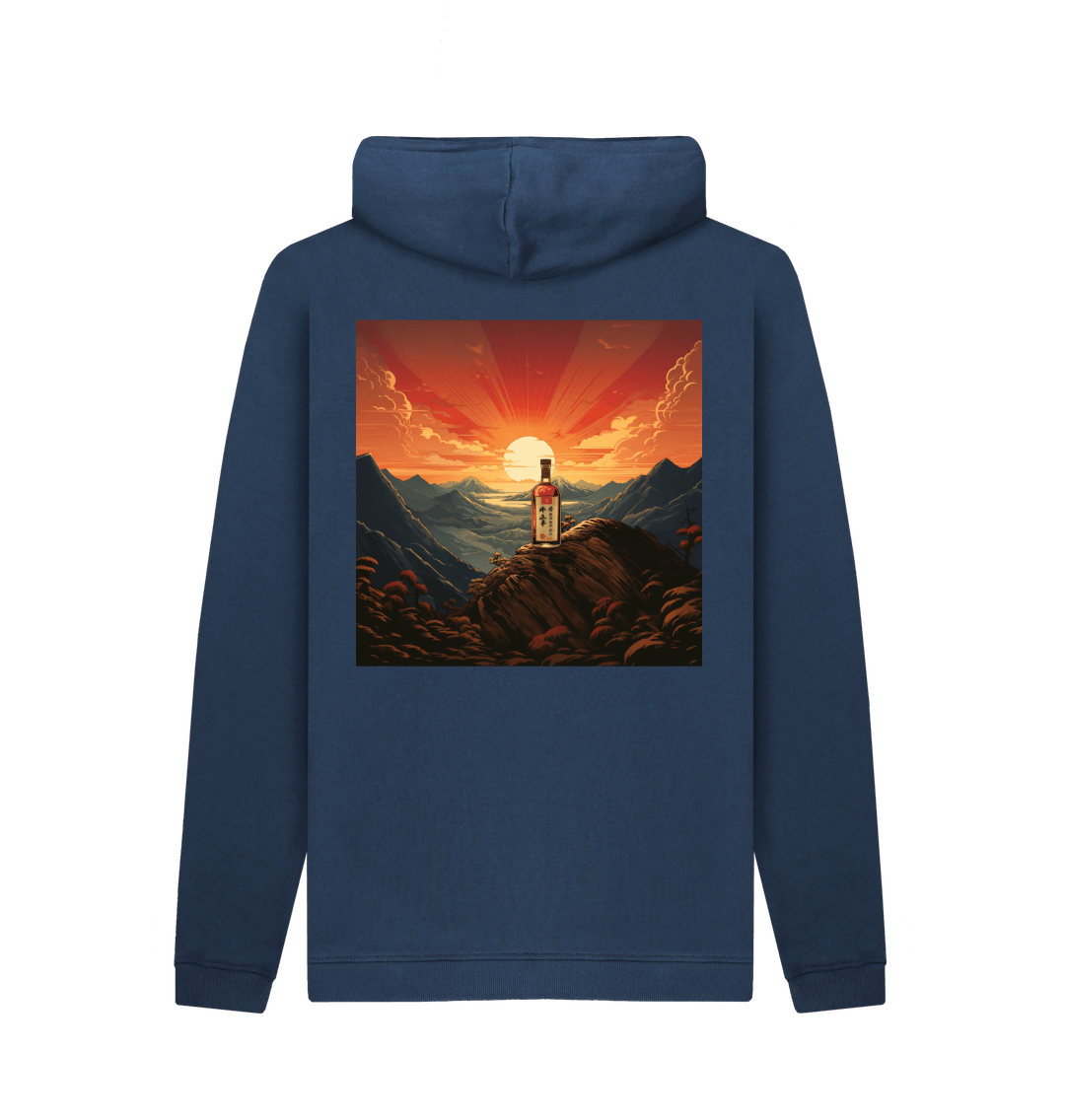 Back Print - Japanese Mountain Graphic Men's Pullover Hoodie