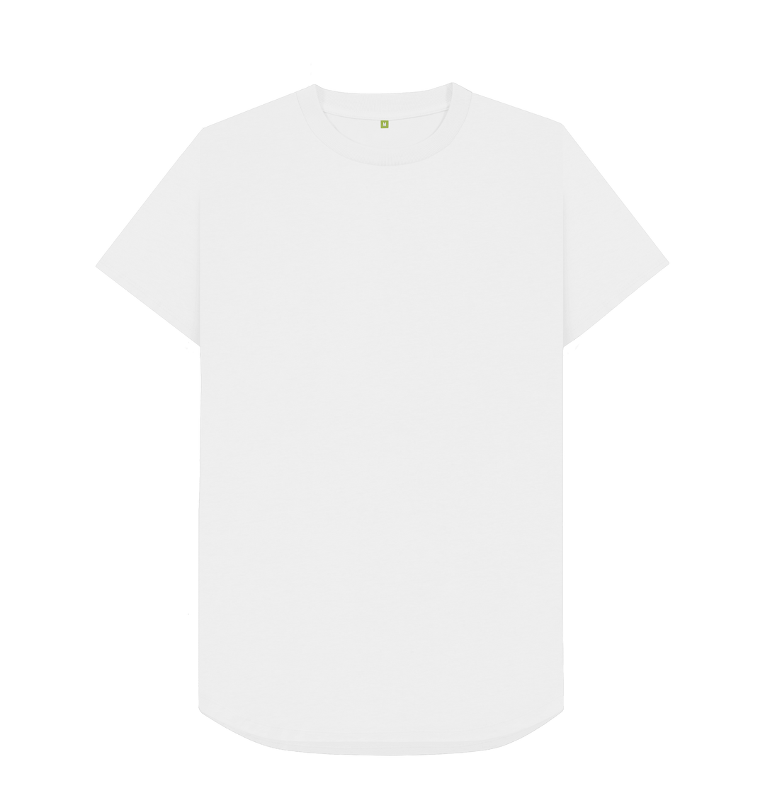 plain long white t shirt