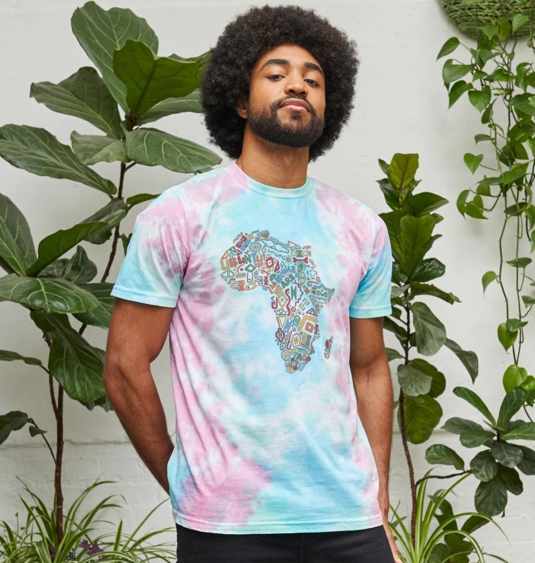 Men S Tie Dye Tee U Africa Map