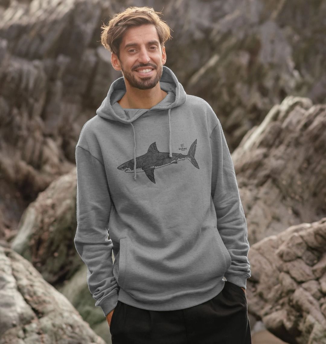 Great white 2025 shark hoodie